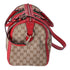Gucci Sherry Medium Duffle Vintage Web Boston Bag GG Canvas Tan Red